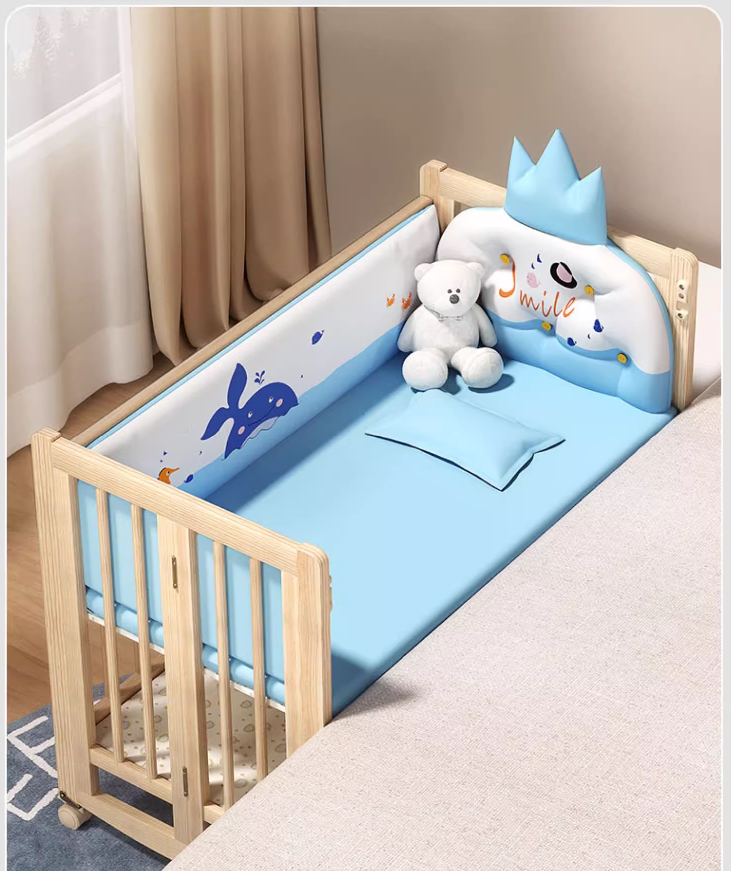 เตียงนอนไม้สำหรับเด็ก พับได้ B10133