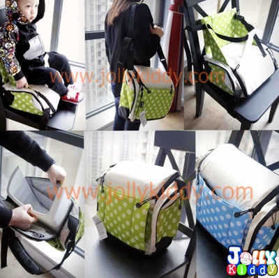 TP12059 กระเป๋าเก็บสัมภาระคุณแม่ เอนกประสงค์ ใช้เป็นเก้าเสริมหนุนรองนั่งได้ สีเขียว