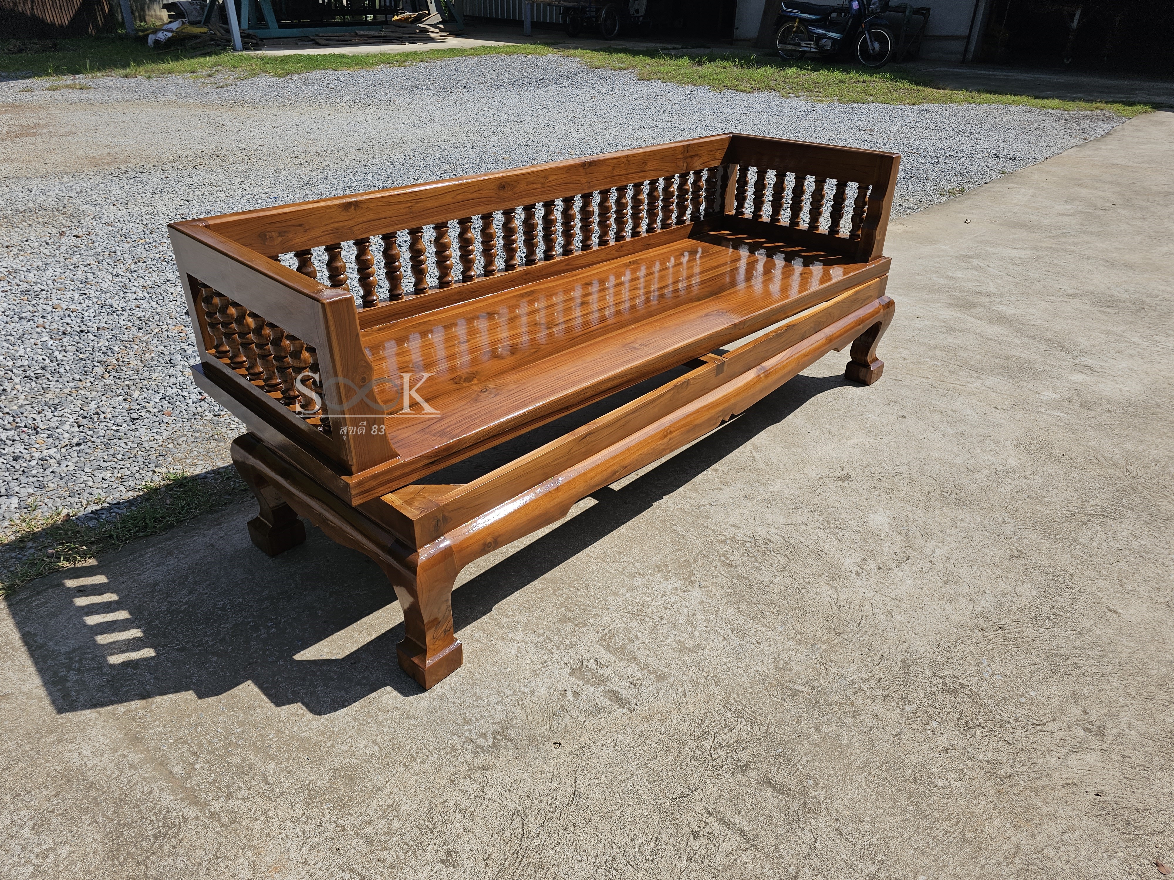 แหย่งโซฟาลูกกลึงพนักตรง (เคลือบด้าน)