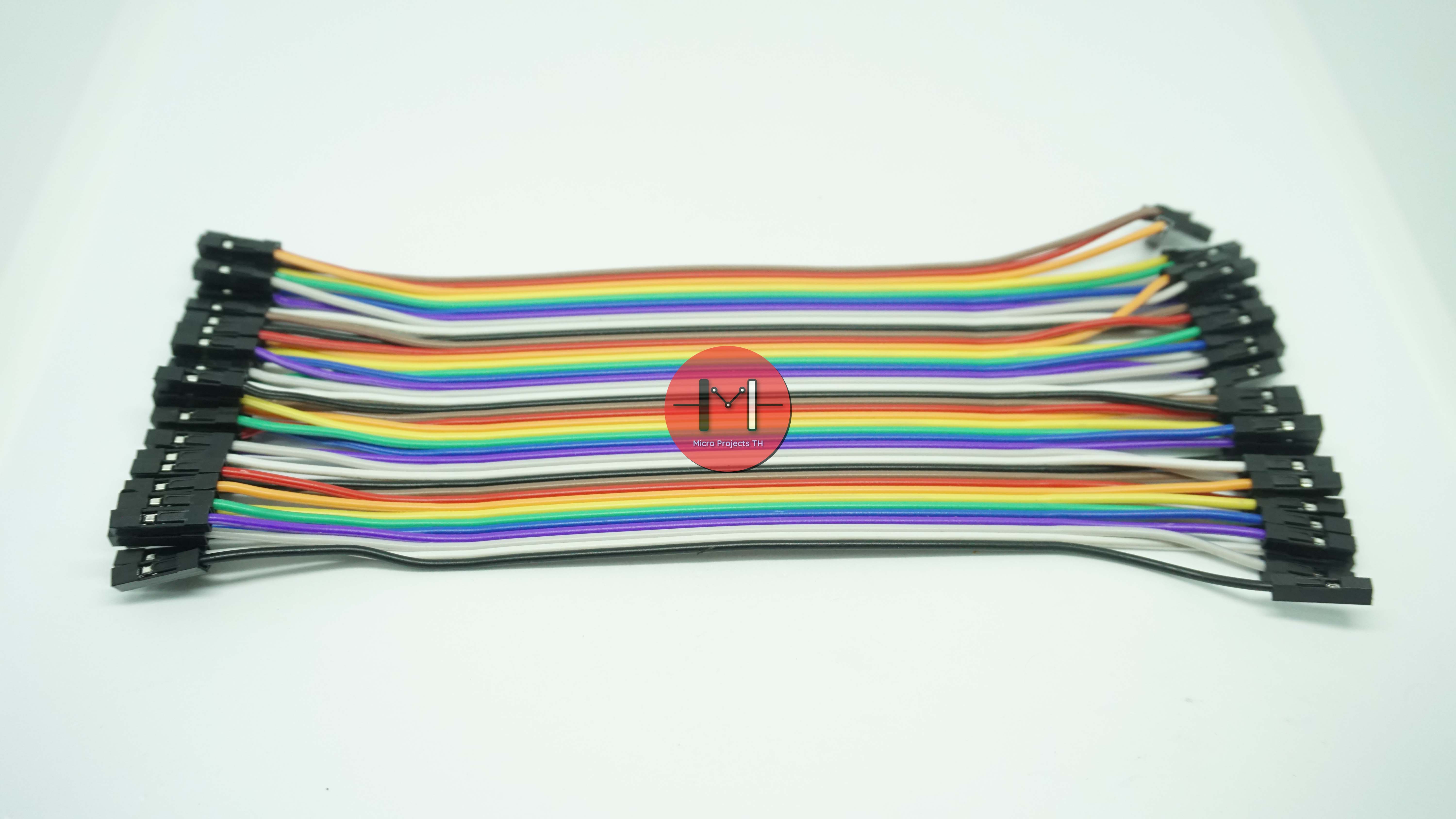 Jumper Arduino สายไฟจัมเปอร์ยาว 15cm เมีย - เมีย จำนวน 40 เส้น