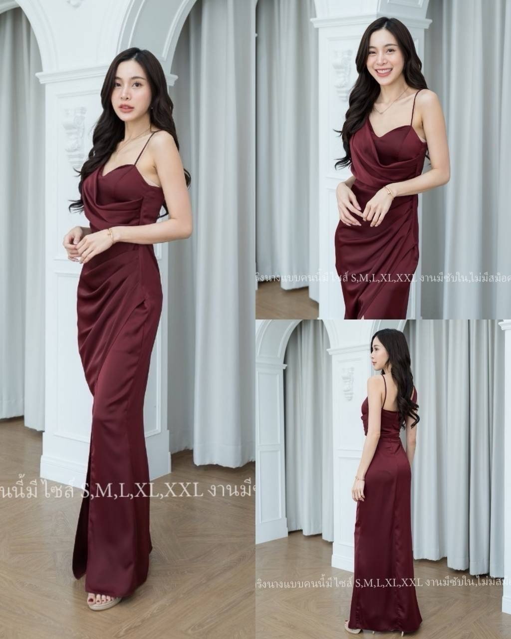 ทีมชุดเพื่อนเจ้าสาวสีแดง ชุดไปงานแต่งงาน ชุดเพื่อนเจ้าสาว งานแต่งงานโทนสีแดง