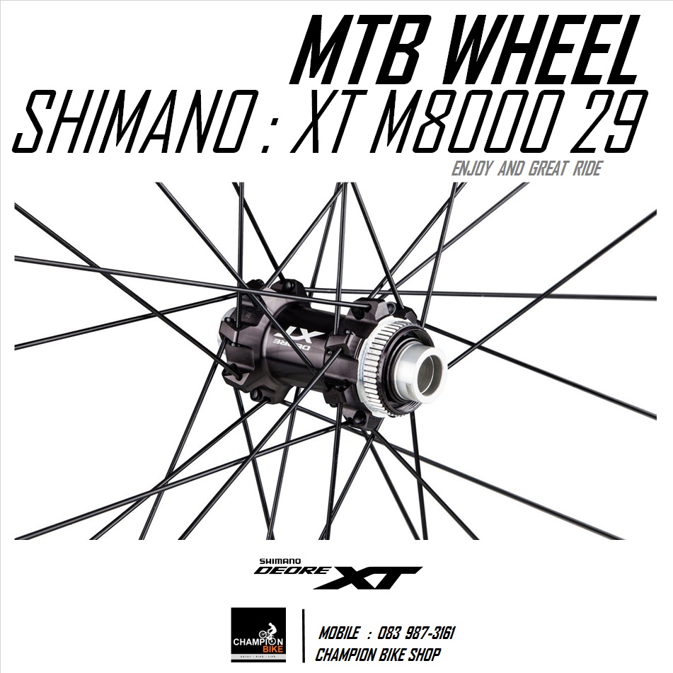ชุดล้อเสือภูเขาXT 29นิ้ว SHIMANO : XT M8000 DISC MTB 29" WHEELSET F15x100mm / R12x142mm CenterLock