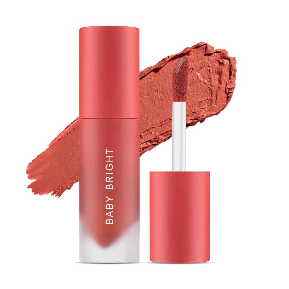 Baby Bright Lip & Cheek Velvet Cherry Blossom Sakura 2.4G. #03 DRY SAKURA เบบี้ไบร์ท ลิปแอนด์ชีคเวลเวทเชอร์รี่บลอสซั่มซากุระ ลิปเนื้อครีมกำมะหยี่ 2.4g. สี 03 DRY SAKURA