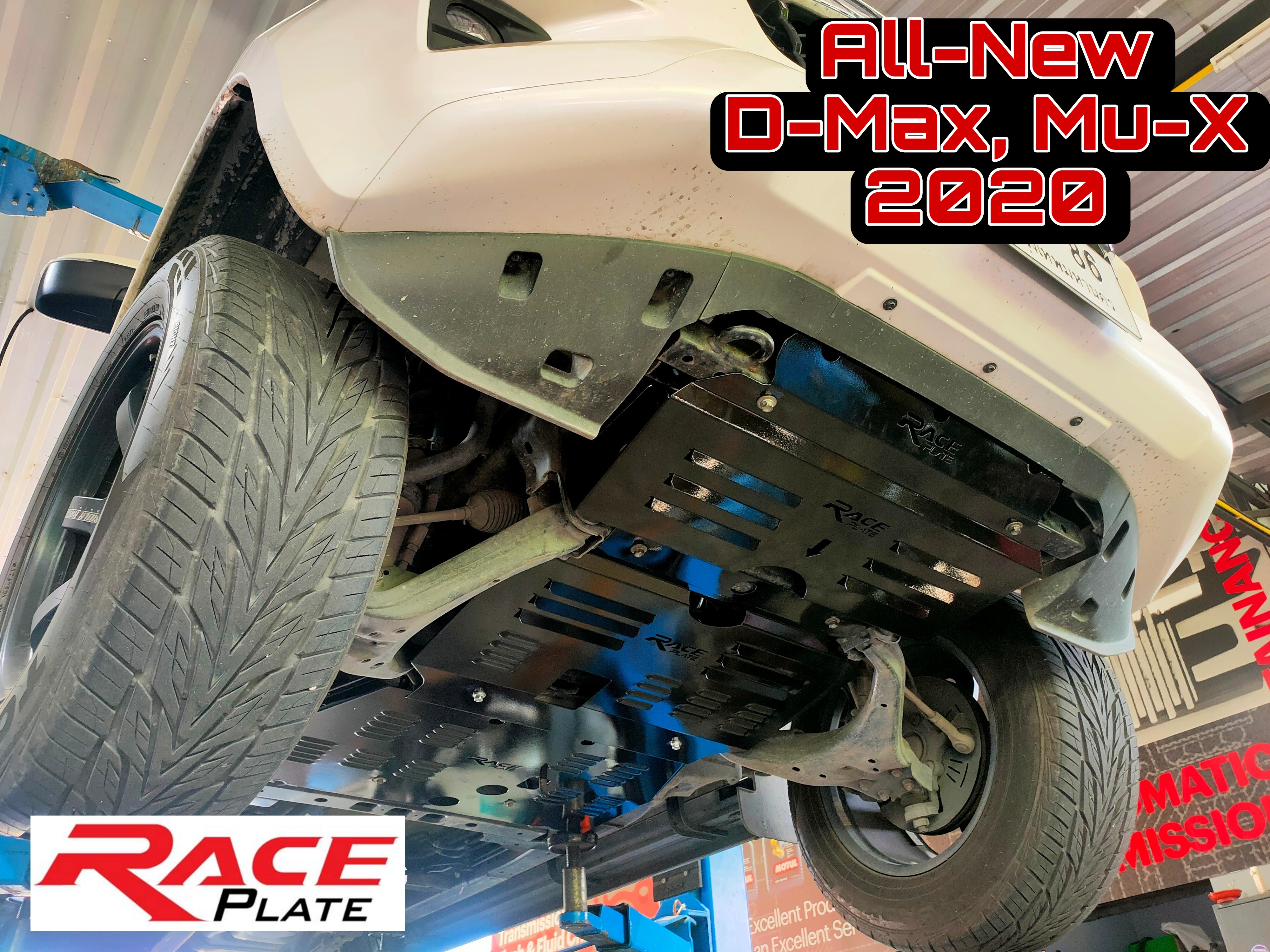 แผ่นปิดใต้ห้องเครื่องอลูมิเนียม Isuzu All New Dmax , Mu-X 2020 Raceplate_Undertray สำเนา