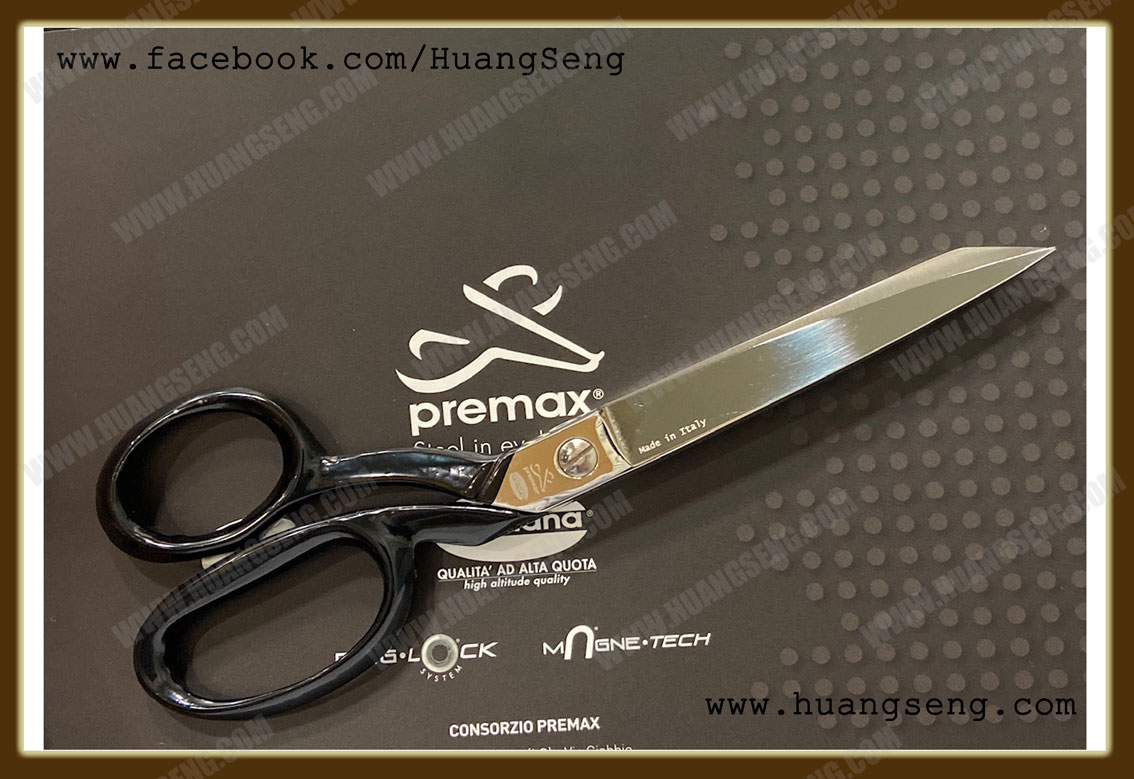กรรไกรตัดผ้า สำหรับคนถนัดซ้าย PREMAX ขนาด 8 นิ้ว ด้ามดำ