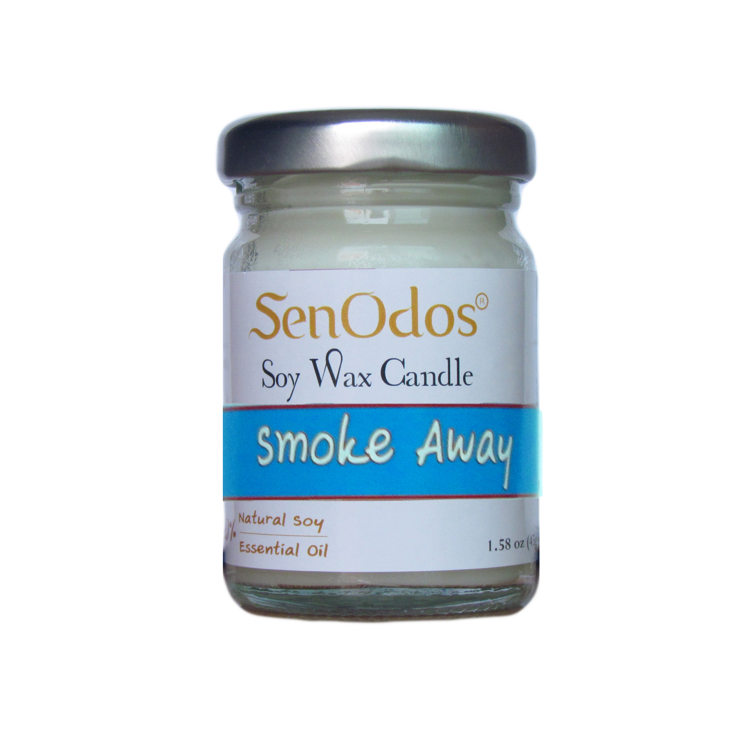 SenOdos เทียนหอม อโรม่า เทียนหอมสปา Smoke Away Scented Soy Candle Aroma 45 g - กลิ่นเลิกบุหรี่ ลดบุหรี่