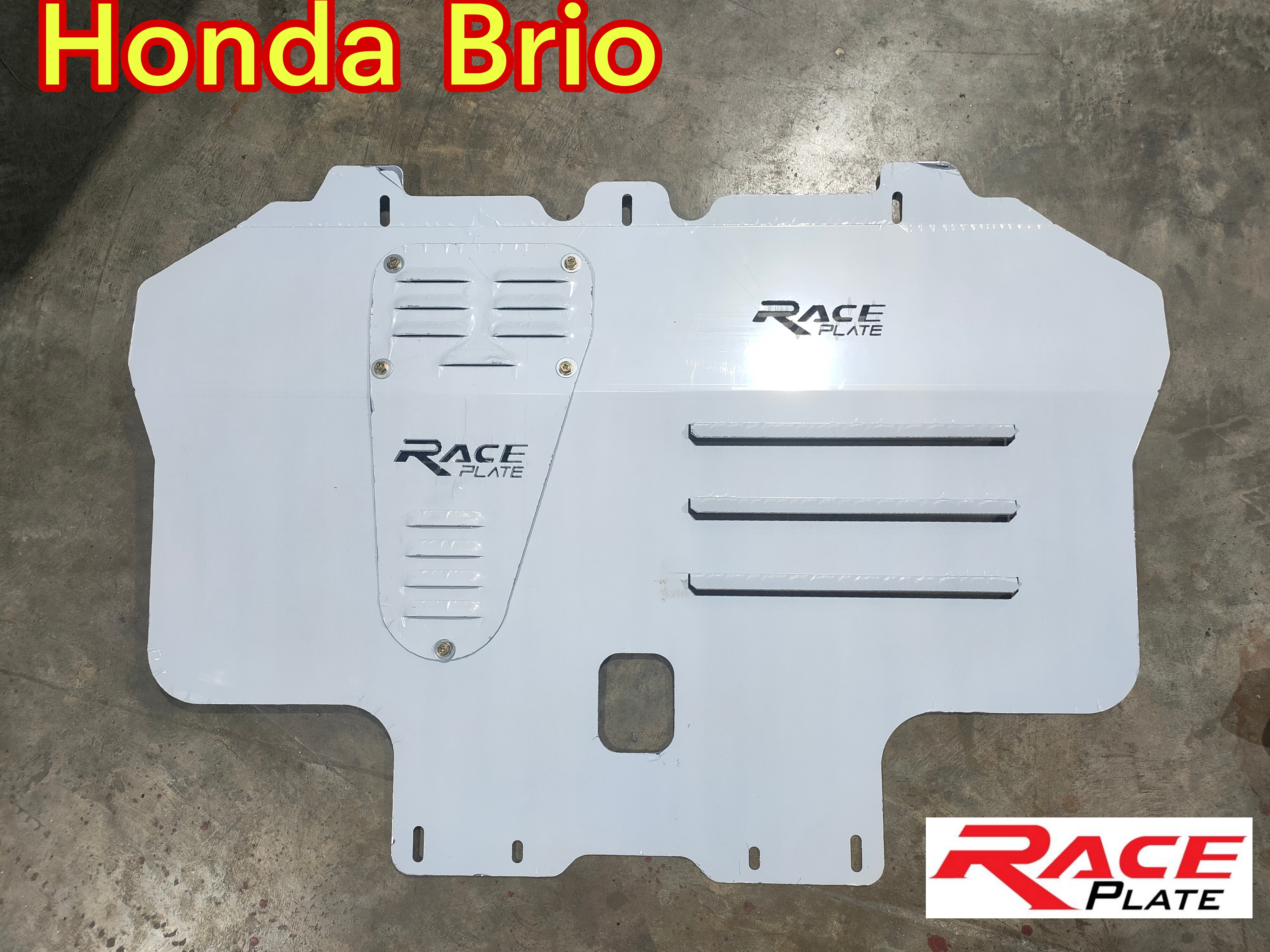 แผ่นปิดใต้ห้องเครื่องอลูมิเนียม Honda Brio Mobilio Raceplate_Undertray