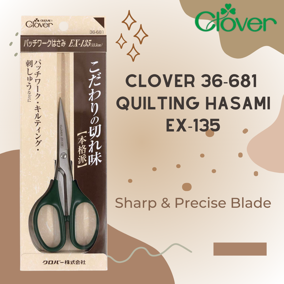Clover กรรไกร Patchwork Scissors ขนาด 13.5 cm ญี่ปุ่นแท้