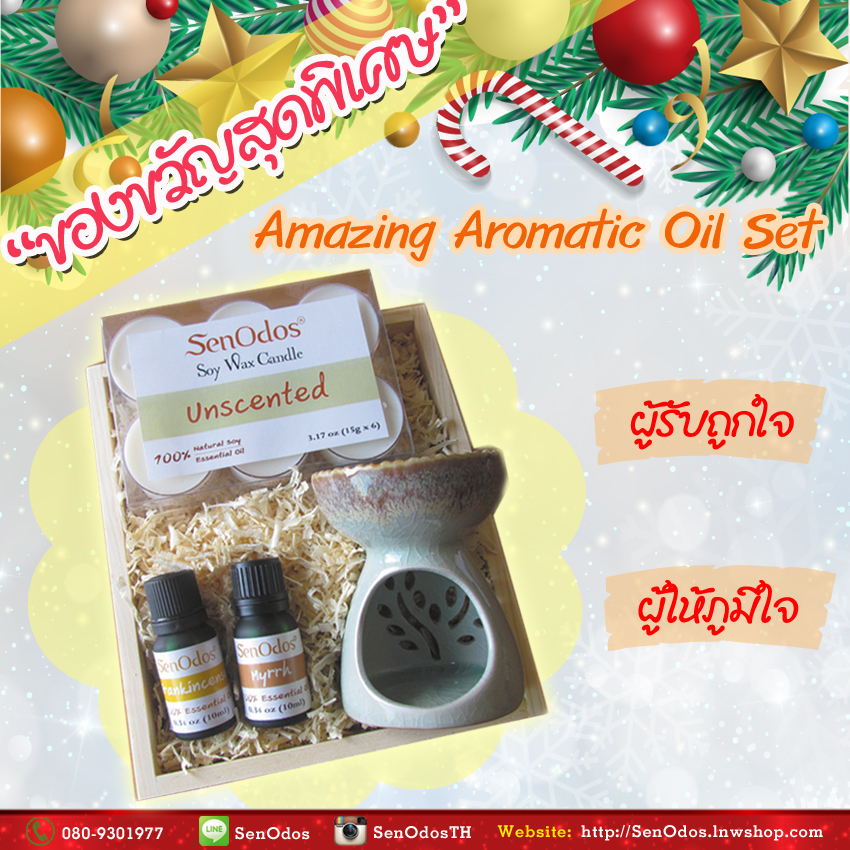 ชุดน้ำมันหอมระเหย Amazing Aromatic Oil Set ชุดของขวัญ ของขวัญสุดพิเศษ ของขวัญคริสต์มาส ของขวัญแทนใจ ของขวัญปีใหม่