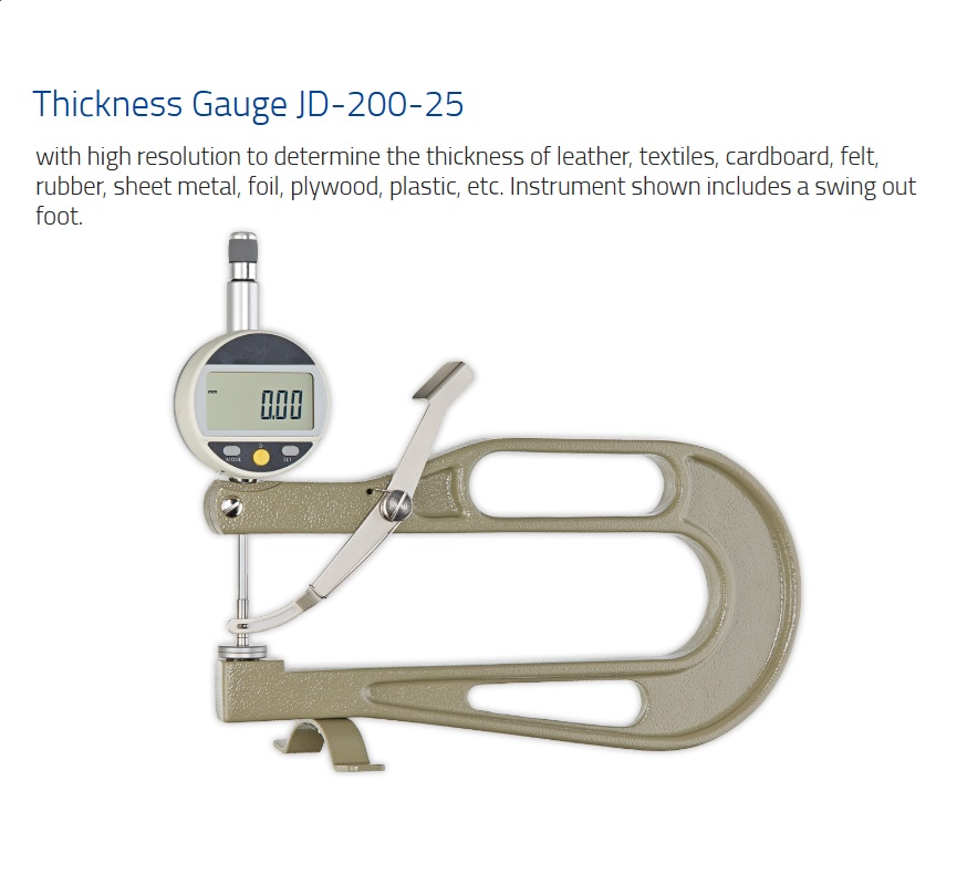 Schmidt,Thickness Gauge > Digital Thickness Gauge > JD Series > Thickness Gauge JD-200-25,เกจวัดความหนาดิจิตอล,