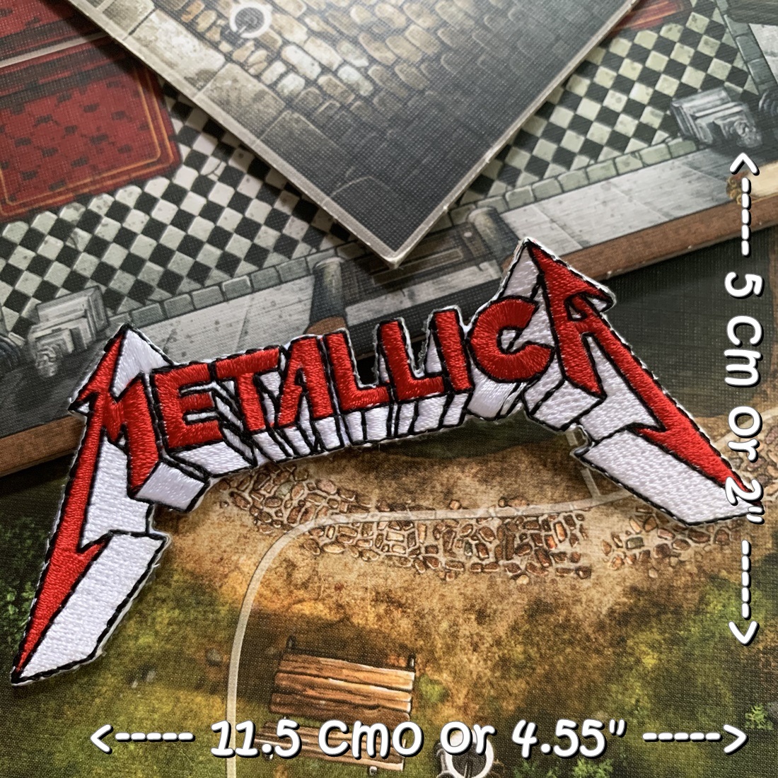 Metallica วงดนตรี ร็อค เฮฟวี่เมทัล พังค์ ตัวรีดแบบปัก อาร์มปัก ตัวรีดติดเสื้อ ตัวรีด ติดกระเป๋า ติดหมวก ติดแจ๊คเก็ต Rock Iron on Embroidered Patch