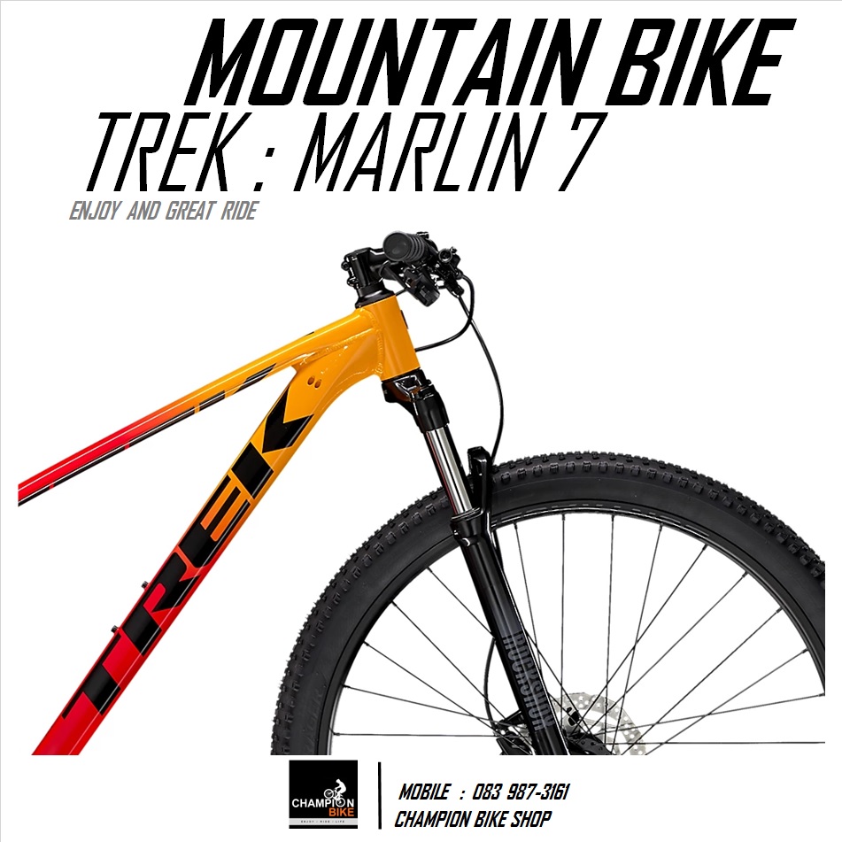 จักรยานเสือภูเขา TREK : MARLIN 7 DISC MOUNTAIN BIKE - 2021 สีเหลือง-แดง