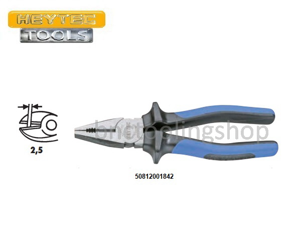 คีมปากจิ้งจก ยาว 180มิล,Combination Plier Length 180mm,HEYTEC,50812001842