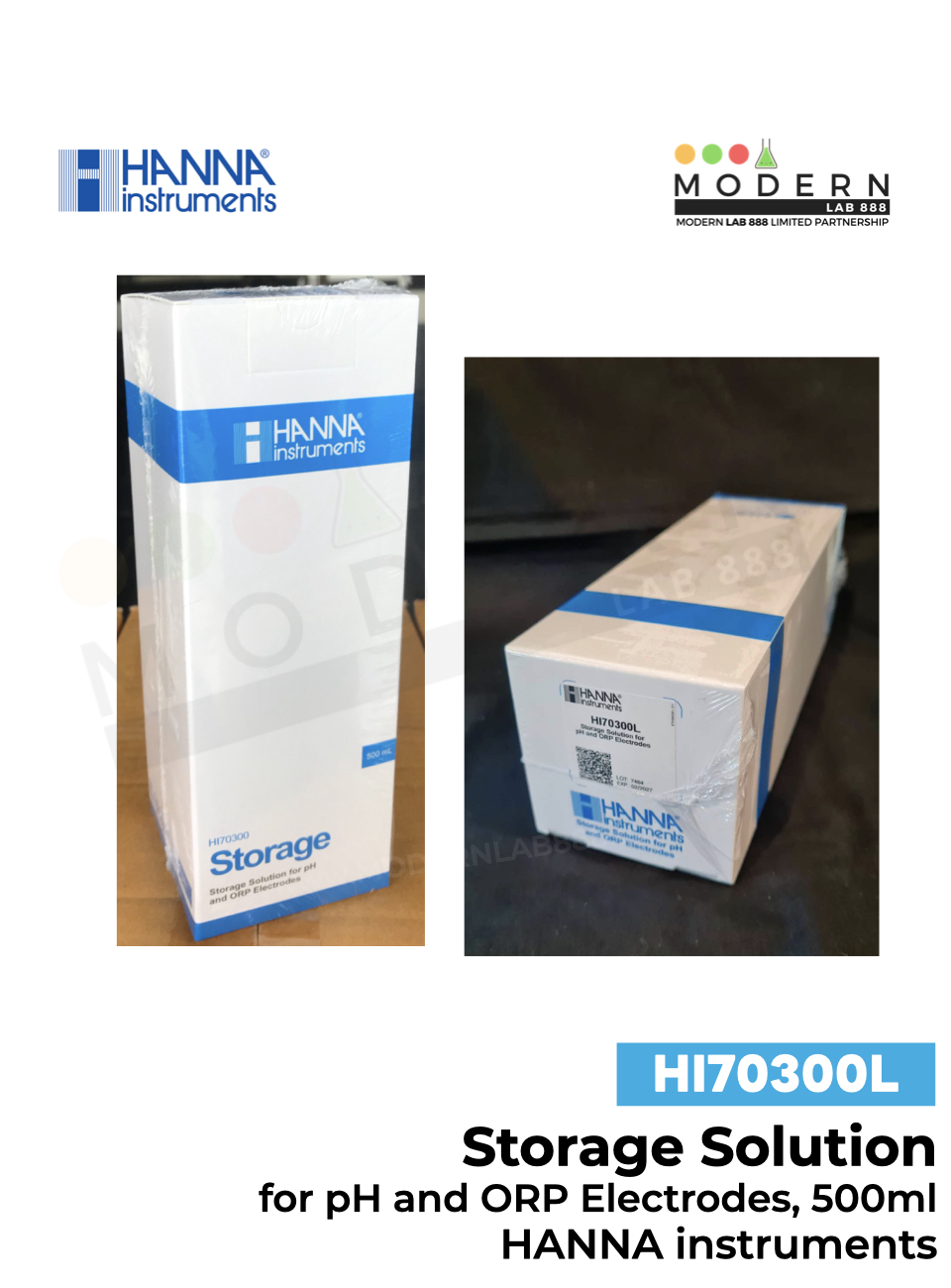 HI70300L น้ำยาแช่หัววัด pH อิเล็กโทรด / Electrode Storage Solution, HANNA, 500 mL