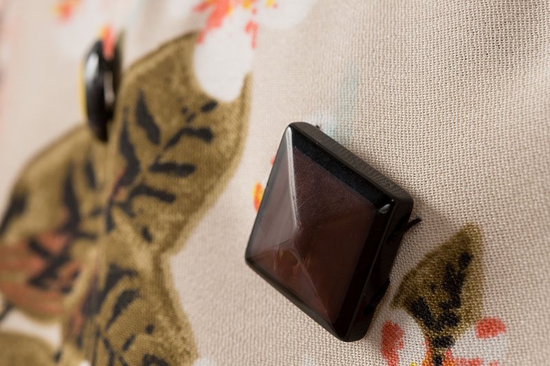 ชุดเดรสสีครีม พิมพ์ลาย น่ารักค่ะ ส่งฟรี ems