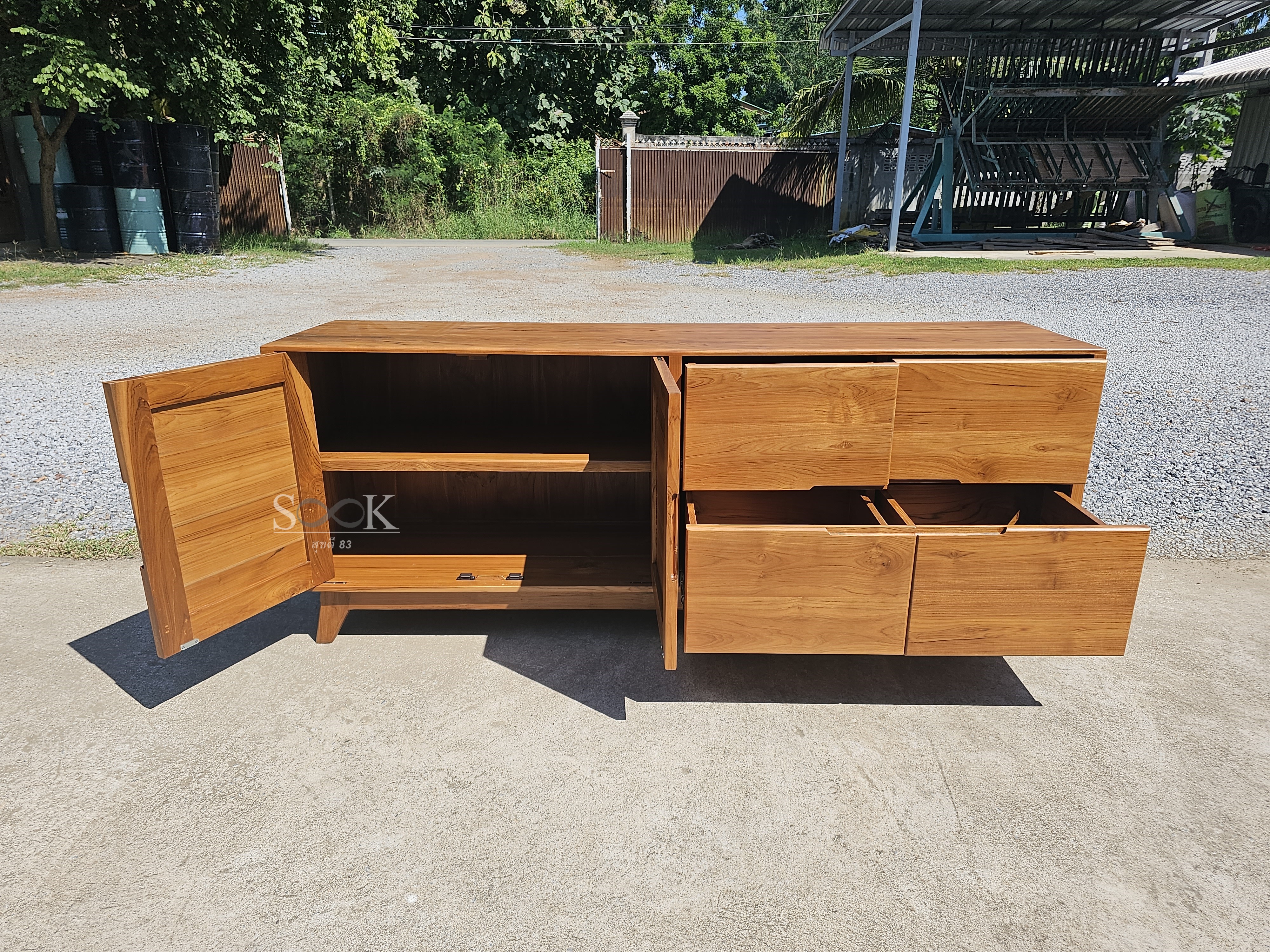 ตู้ไซด์บอร์ดเก็บของวางทีวี