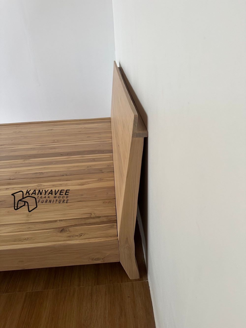 เตียงนอนมินิมอลไม้สัก6ฟุต สีมูจิ