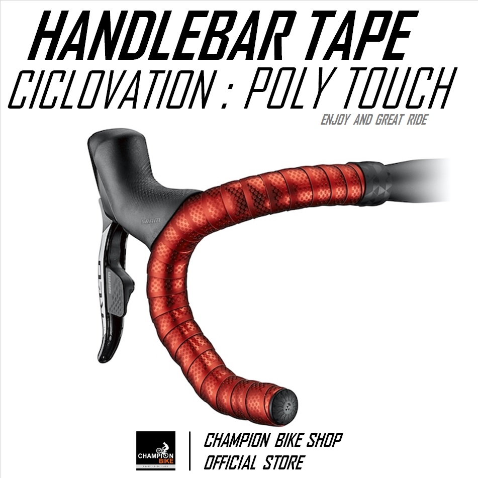 ผ้าพันแฮนด์เสือหมอบ สีแดงเมทัลลิก CICLOVATION : POLT TOUCH - VAPOR METALLIC RED HANDLEBAR TAPE