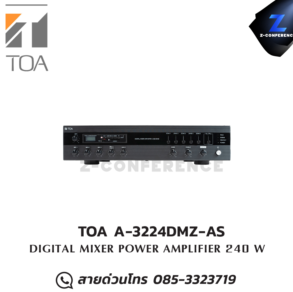 TOA A-3224DMZ-AS มิกเซอร์แอมป์ มิกเซอร์ , mixer , มิกเครื่องเสียง , มิกเซอร์ดิจิตอล , มิ๊กดิจิตอล , แอมป์ , amplifier, power amp, power amplifier