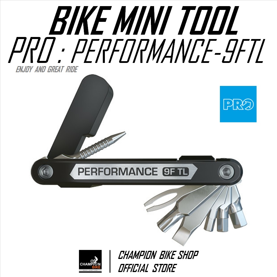 ชุดเครื่องมือพับ9ชิ้น + ชุดปะยางทูปเลส PRO : PERFORMANCE 9 FTL BIKE MINI TOOL + TUBELESS REPAIR KIT