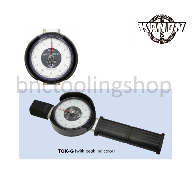 ประแจปอนด์แบบหน้าปัทม์ 2 เข็ม 5-55kgf•m,Dial indicator Torque Wrenches Range 5-55kgf•m,BESTOOL-KANON,5500TOK-G