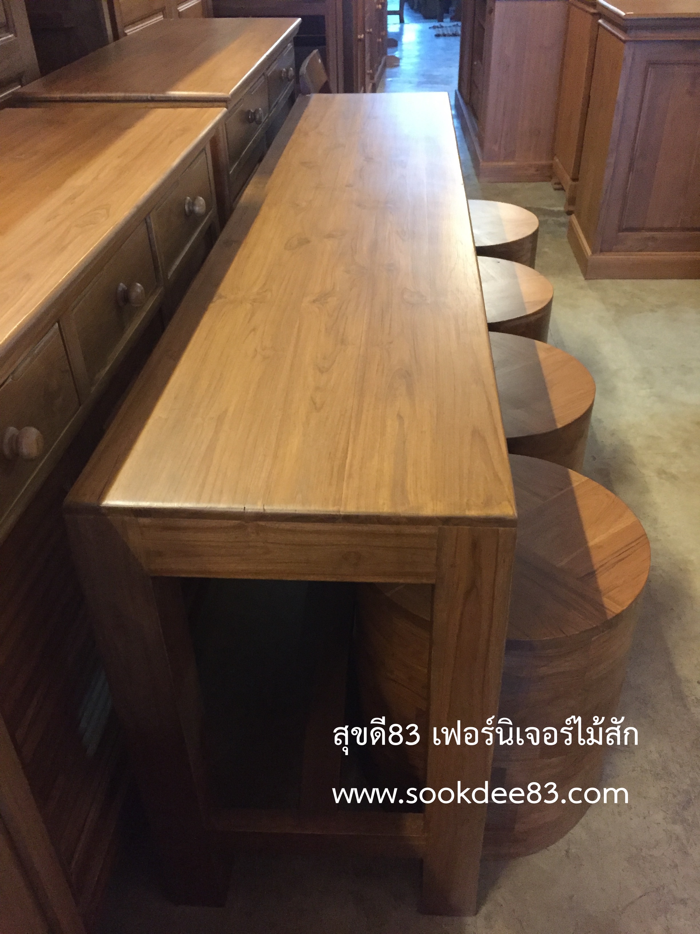 ชุดโต๊ะกินข้าวบาร์ญี่ปุ่น เก้าอี้กระบอก 4 ตัว