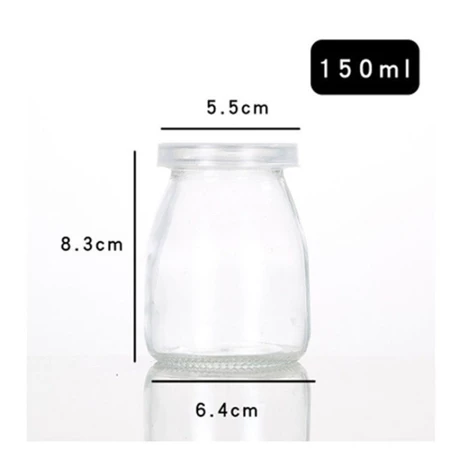 กระปุกพุดดิ้ง พร้อมฝาปิด 150ml Pudding Bottle