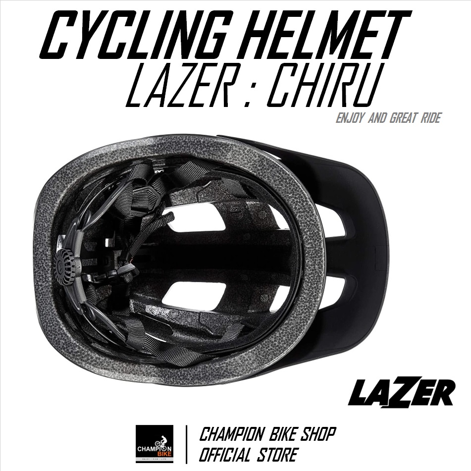 หมวกจักรยาน LAZER : CHIRU MTB BIKE HELMET สีดำด้าน-เทาด้าน
