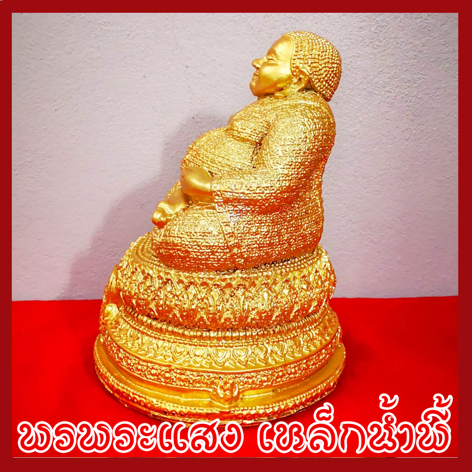 พระสังกัจจาย์ หน้าตัก 5 นิ้ว องค์สีทอง วัตถุมงคล เนื้อมวลสารแร่เหล็กน้ำพี้