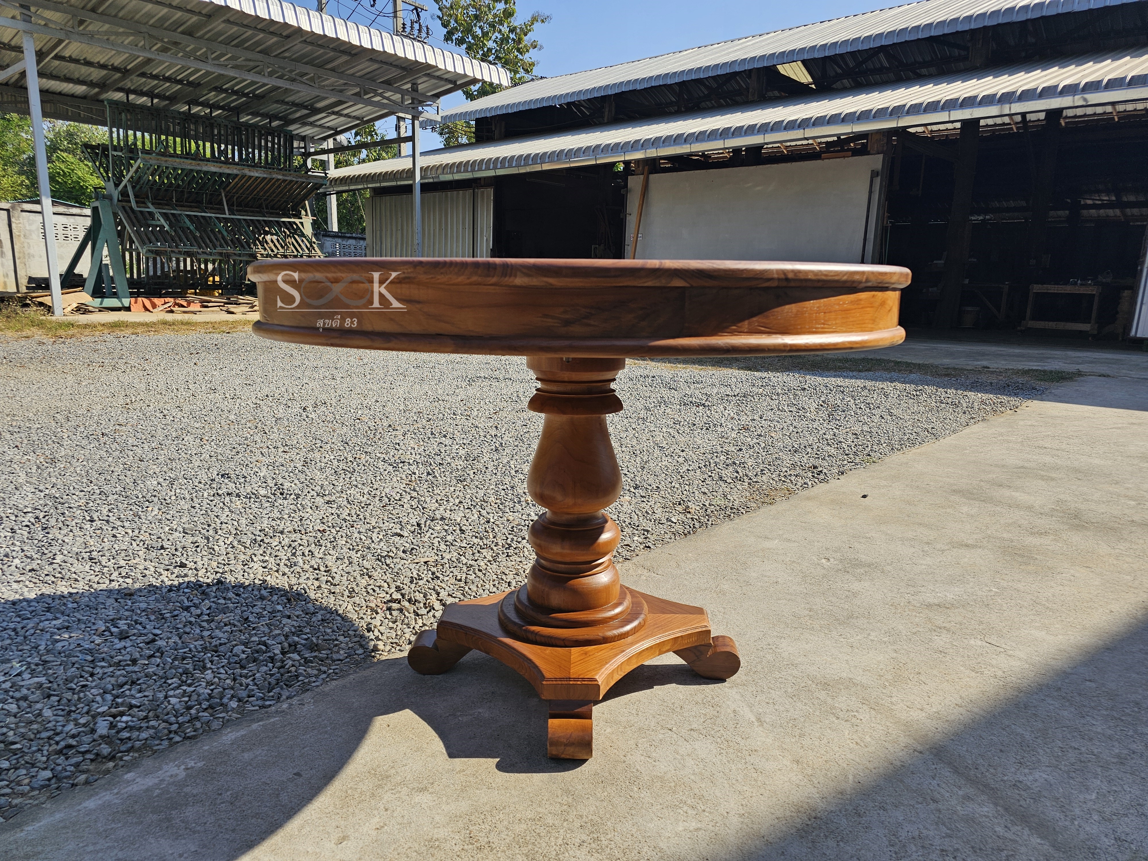 โต๊ะกินข้าวกลมหมุนขาจีน 1 ม.