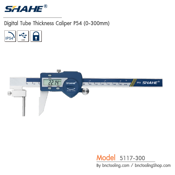 SHAHE,Digital Tube Thickness Caliper P54 (0-300mm),5117-300