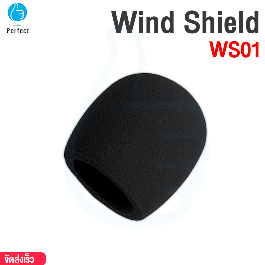 HOLZ รุ่น WS01 ฟองน้ำหุ้มหัวไมโครโฟน สำหรับใช้กับไมค์คอนเดนเซอร์ ประเภท Podcaster, Procaster และ Broadcaster