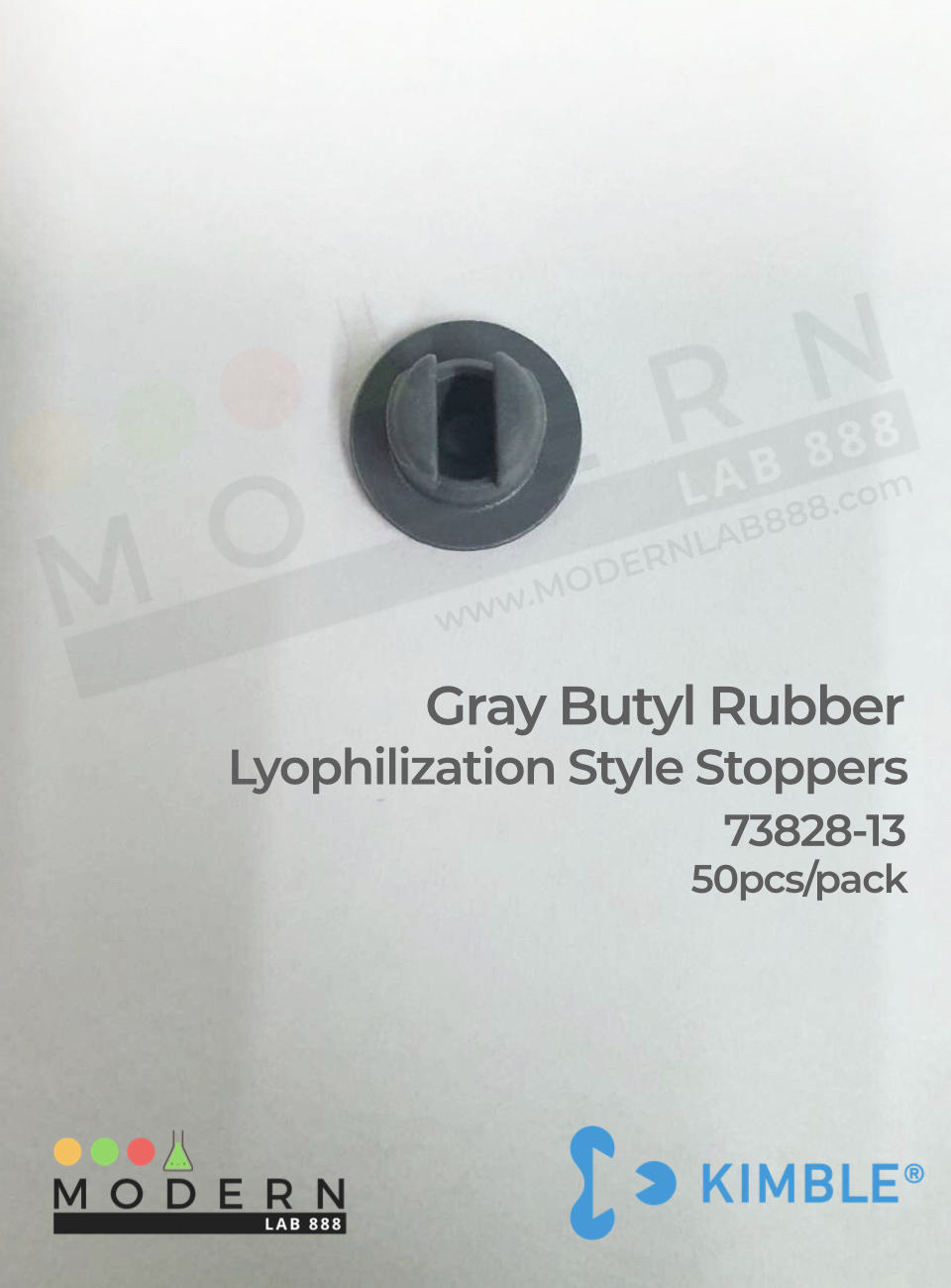Gray Butyl Rubber Lyophilization Style Stoppers 50ชิ้น/แพ็ค