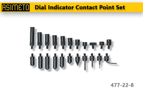 ASIMETO,P102,Dial Indicator Contact Point Set,477-22-8