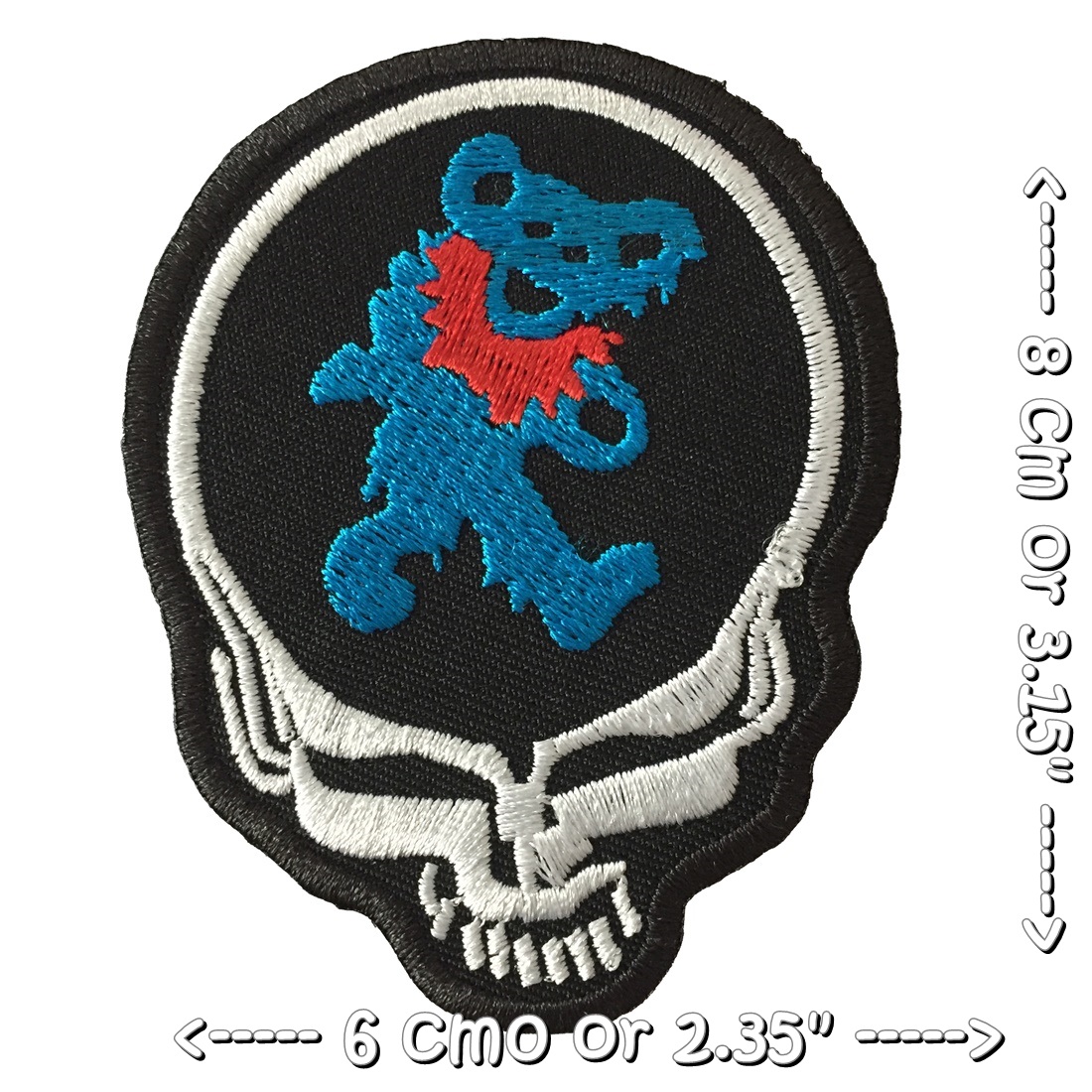 Grateful Dead กะโหลก หมี เกรทฟูล เดด วงดนตรี ร็อค เฮฟวี่เมทัล พังค์ ตัวรีดแบบปัก อาร์มปัก ตัวรีดติดเสื้อ ตัวรีด ติดกระเป๋า ติดหมวก ติดแจ๊คเก็ต Rock Iron on Embroidered Patch