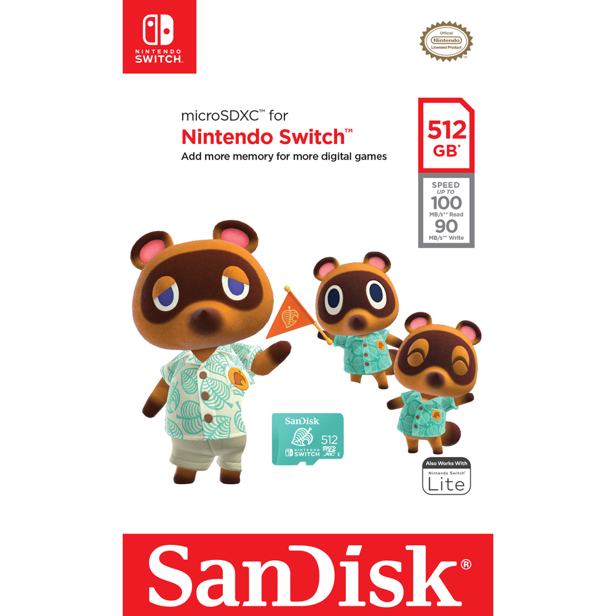 SanDisk microSDXC for the Nintendo Switch 512GB (SDSQXAO-512G-GN3ZN) Memory เมมโมรี่ Game Nนินเทนโด สวิทซ์ Lifetime Warranty