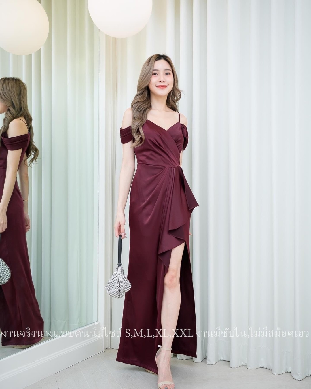 ทีมชุดเพื่อนเจ้าสาวสีแดง ชุดไปงานแต่งงาน ชุดเพื่อนเจ้าสาว งานแต่งงานโทนสีแดง