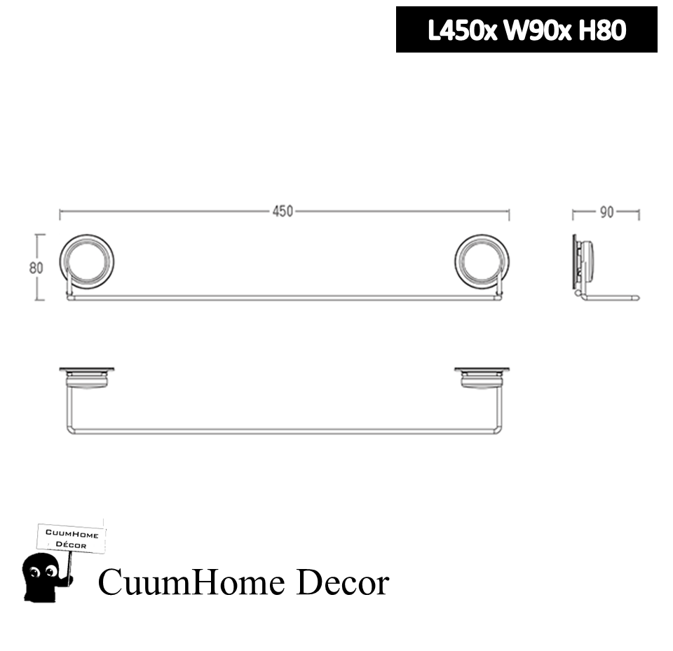 VR-41 ที่วางผ้าเช็ดตัวสแตนเลส Classic Style