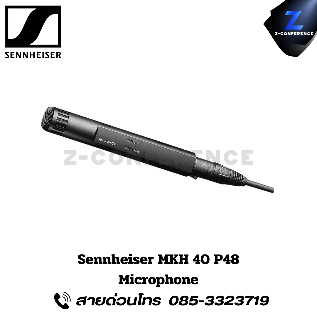 SENNHEISER MKH 40-P48, Pressure Gradient Condenser Microphone, senhierser microphone, microphone, mic, ไมค์, ไมค์โครโฟน,
