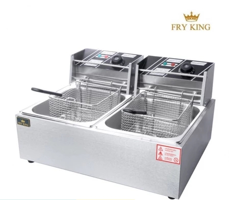 Fry King เตาทอดไฟฟ้า 2 หัว รุ่น FR-552E ความจุอ่างละ 5.5 ลิตร กำลังไฟหม้อละ 2500 วัตต์