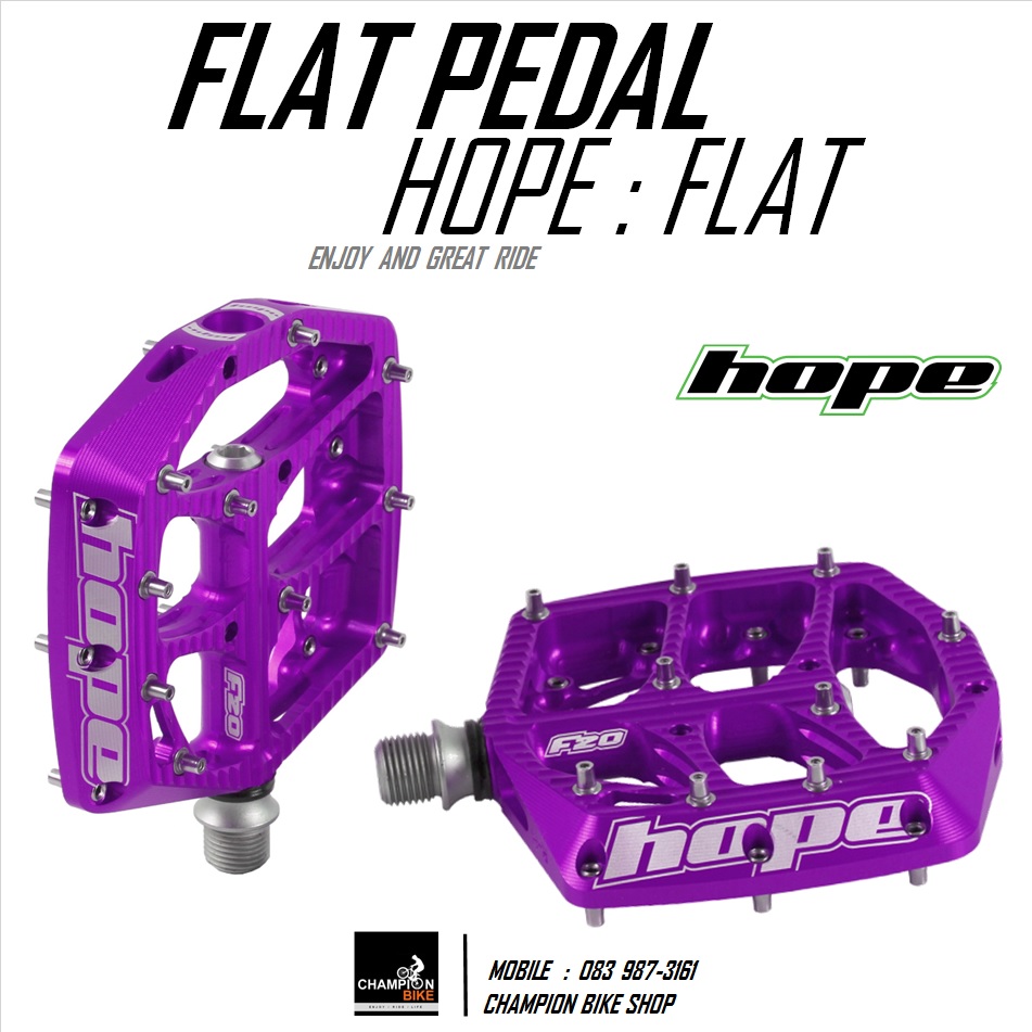 บันได HOPE : MTB FLAT PEDALS สีม่วง