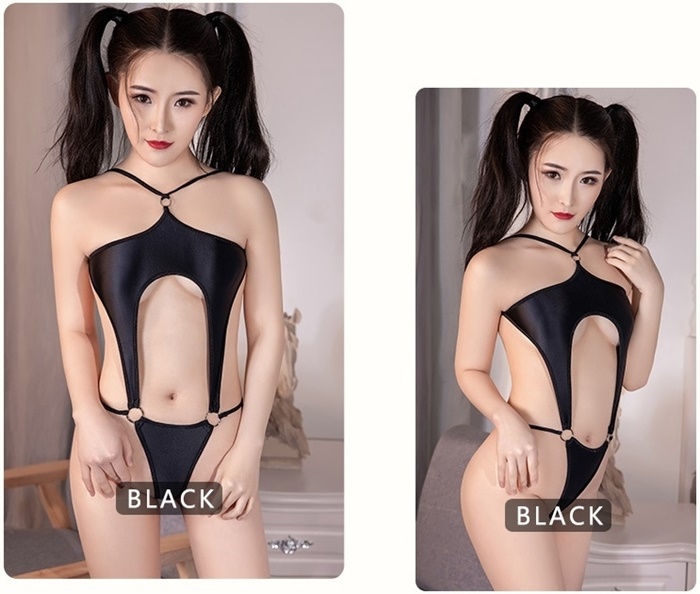 L017 ชุดว่ายน้ำเซ็กซี่ ชุดว่ายน้ำอีโรติกสไตล์ญี่ปุ่นมาในแบบชุดว่ายน้ำวันพีช ตัวชุดเป็นผ้ายืดเนื้อมันวาวนุ่มลื่นมือ สวมใส่แบบใช้สายรั้งผูกคล้องคอแล้วโยงมาร้อยห่วงด้านข้างแล้วค่อยผูกหลังค่ะ