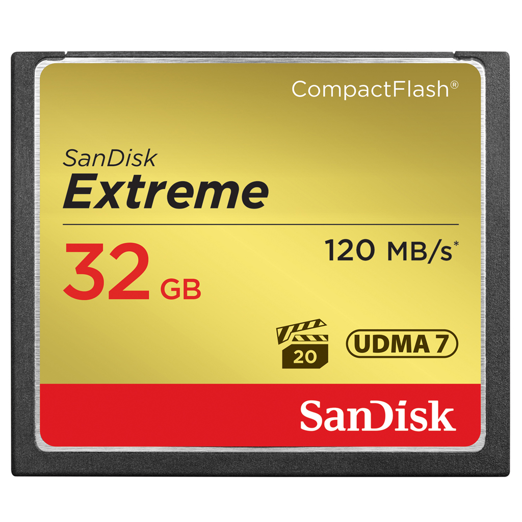 SanDisk Extreme CompactFlash Memory Card 32GB (SDCFXSB_032G_G46) CF Card เมมโมรี่ แซนดิส กล้อง ถ่ายรูป กล้องDSLR ประกัน Synnex ตลอดอายุการใช้งาน