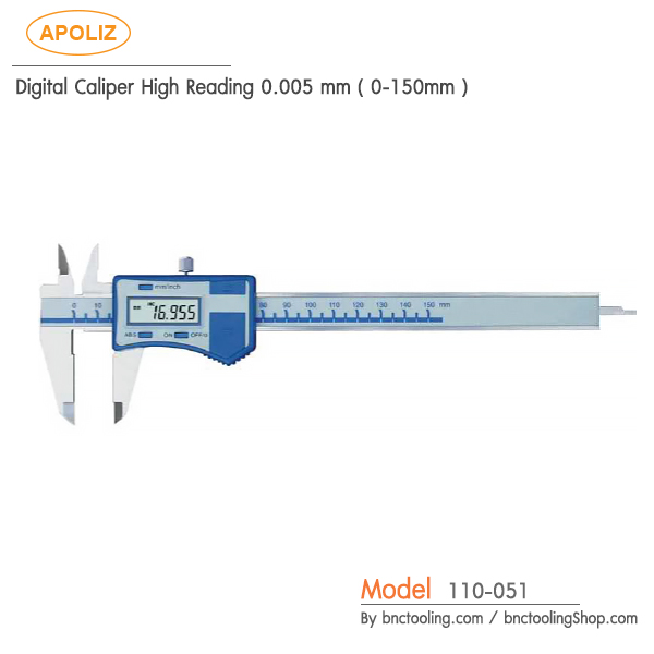 APOLIZ,Digital Caliper High Reading 0.005 mm ( 0-150mm ),110-051