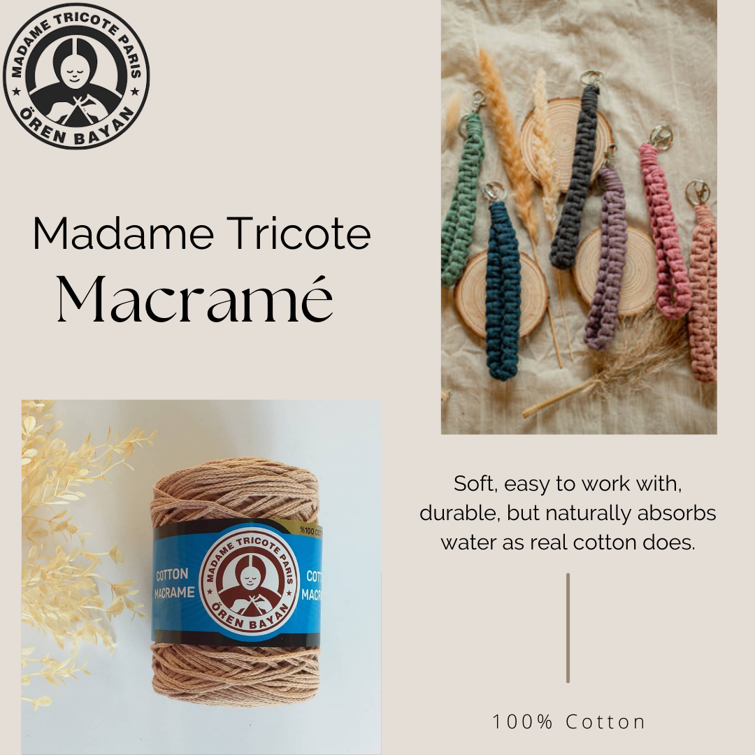 เชือกถัก มาคราเม่ Macrame cotton 100% ขนาด 250g
