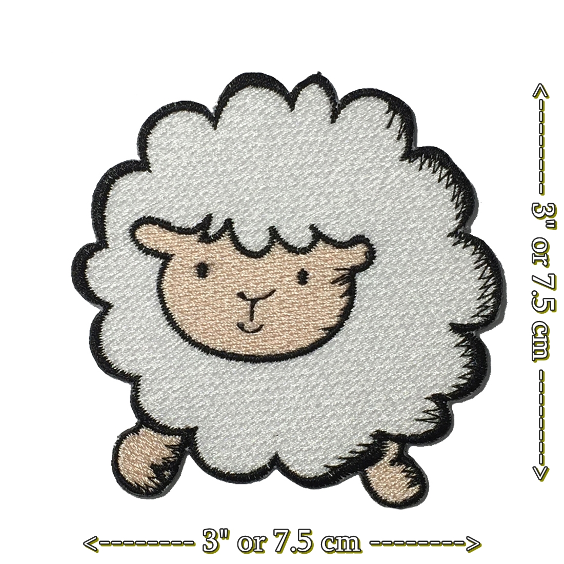 แกะขาว ตัวรีดติดเสื้อ อาร์มรีด อาร์มปัก ตกแต่งเสื้อผ้า หมวก กระเป๋า แจ๊คเก็ตยีนส์ Cute Creature Embroidered Iron on Patch