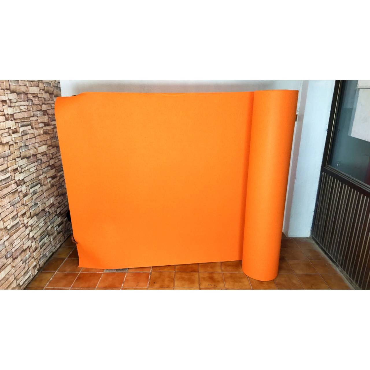 พรมอัดเรียบ สีส้ม 024 กว้าง 1.5m. (สีพิเศษ)