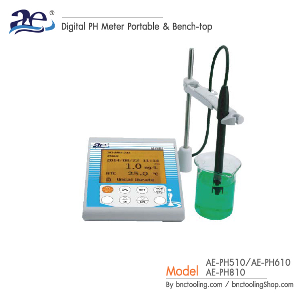 A&E Lab,Digital PH Meter Portable & Bench-top,AE-PH510/AE-PH610/AE-PH810
