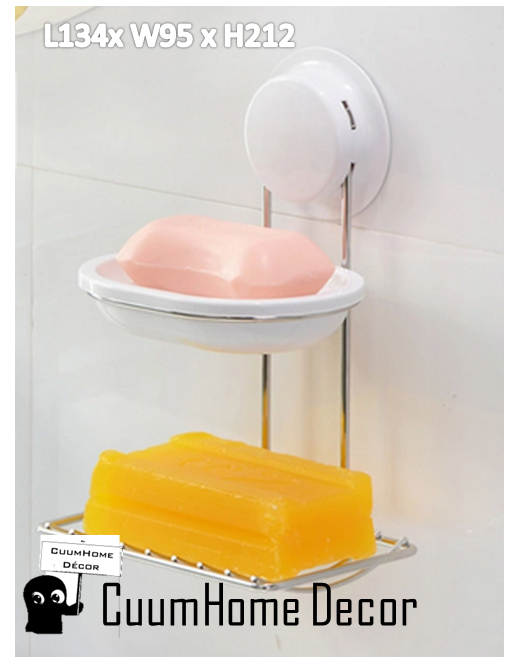 VR-21 ถาดวางสบู่ 2 ชั้น ไม่ต้องเจาะผนัง