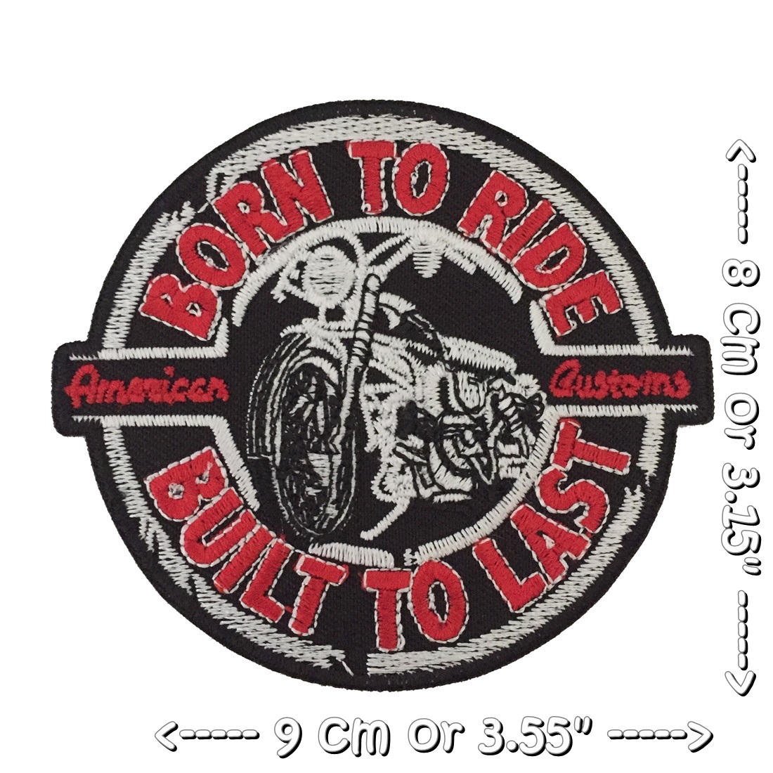 Born to Ride ตัวรีดติดเสื้อ อาร์มรีด อาร์มปัก ตกแต่งเสื้อผ้า หมวก กระเป๋า แจ๊คเก็ตยีนส์ Racing Embroidered Iron on Patch